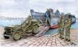 1/35 LCVP landing craft with 1/4 ton utility truck and 6 USN/US
