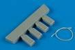 1/48 US. Navy polyurethane wheel chock with nylon thread - early