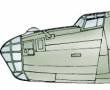 1/48 B-24D Nose & Main Vacuform Canopy. 1 piece. For Monogram ki