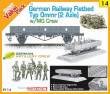 1/35 German railway 2-axle flatbed with mg crew & bonus german a