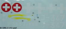 1/72 Decals Bf 109 over Swiss - Part I.