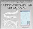 1/48 F-86 SABRE MK.5/6 Standard Stencil Data