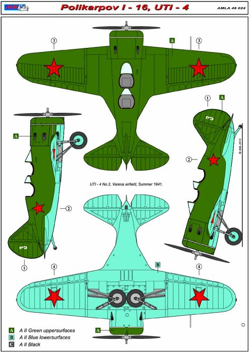 1/48 Polikarpov I-16 UTI-4 Interior set (Russia) - 1/48 aircraft ...