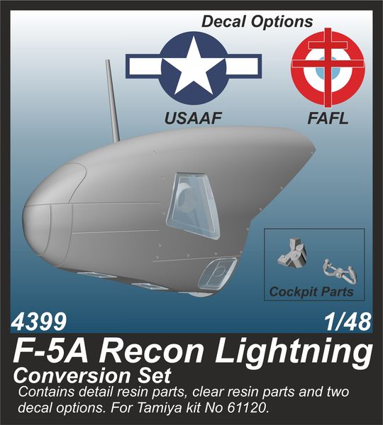 1/48 F5A Recon Lightning Conversion set 1/48 aircraft upgrade set
