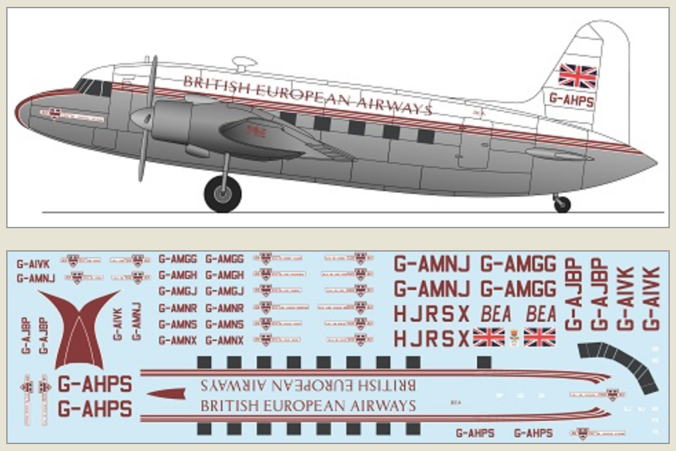 1/144 Vickers VikingBritish European Airways 1/144 aircraft plastic
