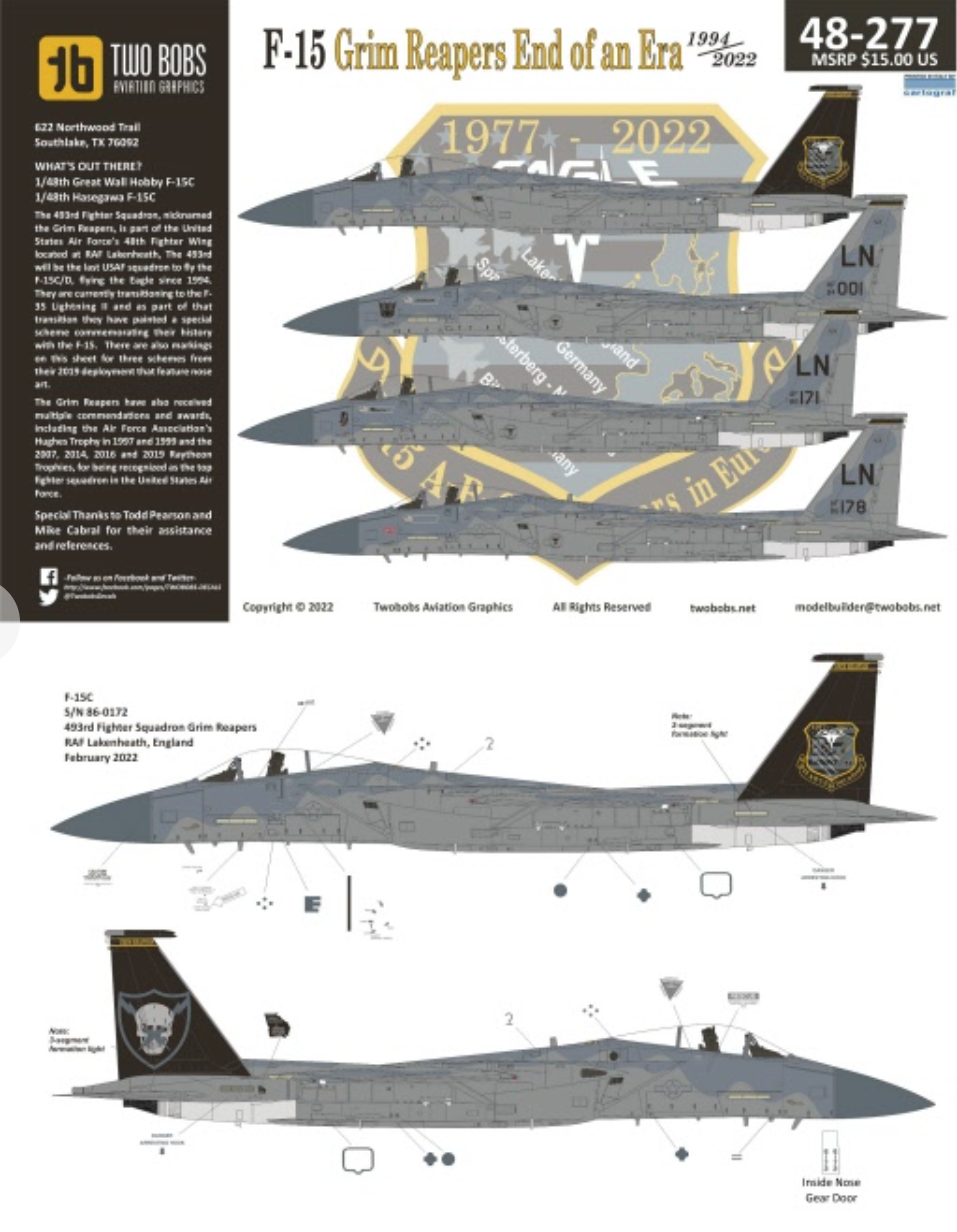 1/48 McDonnell F-15C Eagle Grim Reapers End of an Era