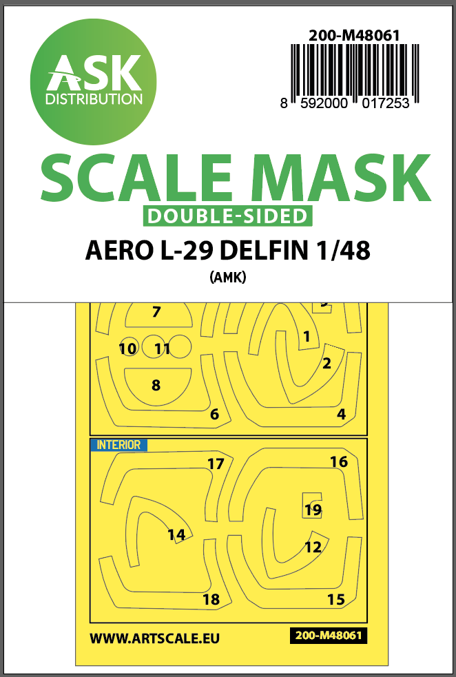1/48 Aero L-29 Delfin double-sided express mask