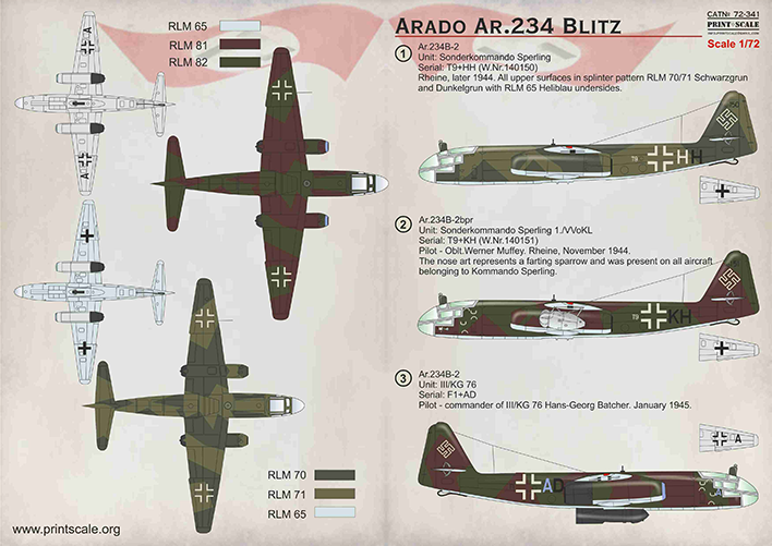 resin conversion Arado Ar 234 H-1 Höhenjäger  1/72 Bird Models ResinUMbausatz 