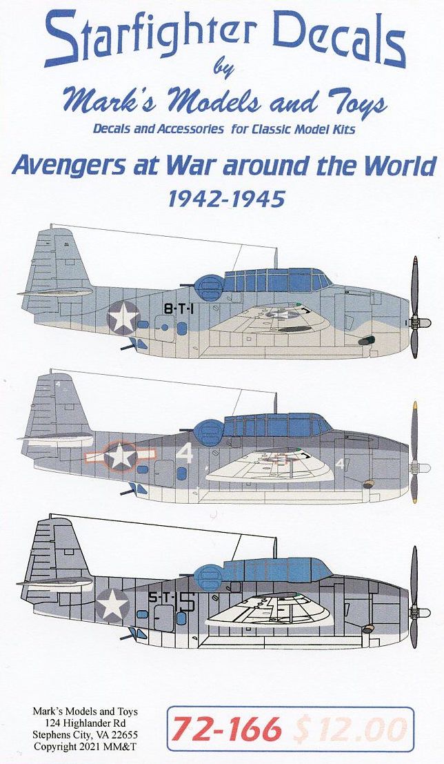 1/72 Grumman TBF-1 Avengers Markings