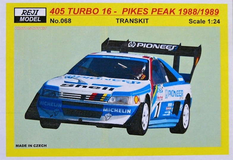 1 24 Peugeot 405 T16 Pikes Peak 1988 89 TRANSKIT Reji Model 1 24 1-24-peugeot-405-t16-pikes-peak-1988-89-transkit-reji-model-1-24