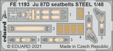 Junkers Ju-87D Stuka seatbelts Steel 1/48