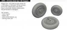 Brassin 1/48 J-35 Draken wheels Type 1 for Hasegawa