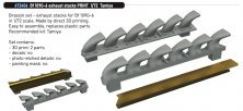 Brassin 1/72 Bf 109G-6 exhaust stacks for Tamiya