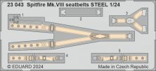 1/24 SET Spitfire Mk.VIII seatbelts STEEL for Airfix