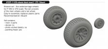 Brassin 1/72 P-51D wheels block tread 2 for Eduard