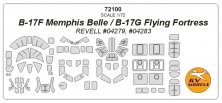 1/72 Boeing B-17F Memphis Belle, B-17G Flying Fortress Masks
