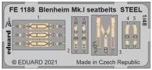 1/48 Blenheim Mk.I seatbelts STEEL