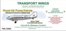 1/72 RAF (Transport Command & Middle East) Dakota decal set