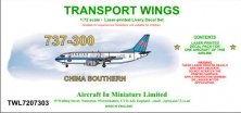 1/72 Boeing 737-300 decal set  China Southern