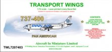 1/72 737-400 decal set  Pan Am