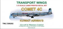 1/72 Scale Comet 4C decal set Kuwait Airways