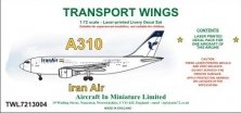 1/72 A310 decal set  Iran Air.