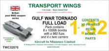 1/32 Gulf War Panavia Tornado Full Load 8 bombs & 4 carriers