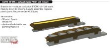 Brassin 1/48 Bf 109K-4 exhaust stacks for Eduard