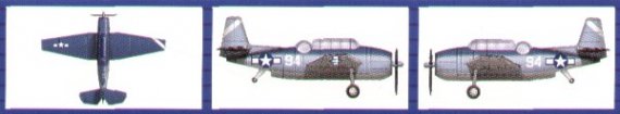 Trumpeter Grumman TBF-1 Avenger Model Kit 1/700 (x6)