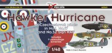 1/48 Hawker Hurricane of Czechoslovak pilots RAF decal