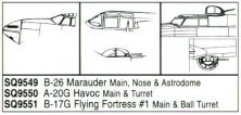 1/48 B-17G Flying Fortress Vacuform Canopy Set 1. Includes: cab