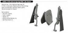 Brassin 1/48 P-51D undercarriage legs for Eduard