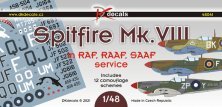 1/48 Spitfire Mk.VIII in RAF,RAAF,SAAF decal