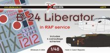 DK Decals B-24 Liberator RAF 1/48 - 4 camouflages