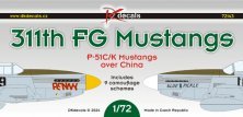 1/72 311th FG Mustangs over China decal
