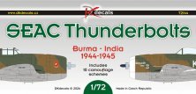 DK Decals 1/72 SEAC Thunderbolts Burma-Inde 10 camouflages