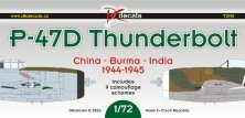 DK Decals P-47D Thunderbolt CBI 1944-45 1/72 9 camouflages
