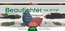 DK DECALS 1/72 Beaufighter Mk.IF/VIF Pilotes Tch�coslovaques