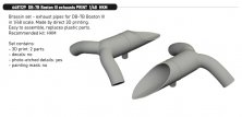 Brassin 1/48 DB-7B Boston III exhausts for HKM
