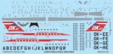1/144 Decals Yak-40 Czechoslovak Airlines for Zvezda