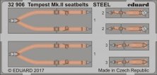 1/32 Tempest Mk.II seatbelts STEEL