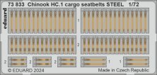 1/72 SET Chinook HC.1 cargo seatbelts STEEL for Airfix