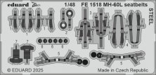 1/48 MH-60L seatbelts STEEL for ICM