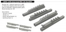 Brassin 1/48 Ju 88A exhaust stacks for Eduard/ICM