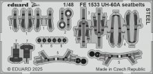 1/48 UH-60A seatbelts STEEL for ICM