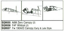 1/48 F4F Wildcat Vacuform Canopy. Main (2). For Tamiya kit