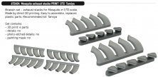 Brassin 1/72 Mosquito exhaust stacks for Tamiya