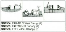 Squadron Canopies 1/48 Vought F4U-1D Corsair x2