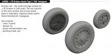 Brassin 1/48 J-35 Draken wheels Type 2 for Hasegawa