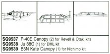 1/48 Ju 88G Vacuform Canopy. 1 canopy. For DML kit